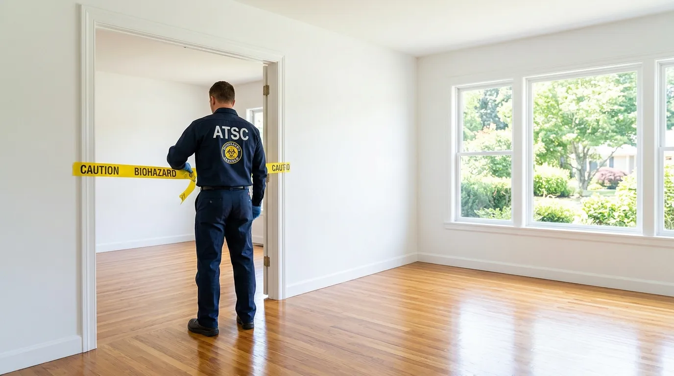 Certified biohazard cleanup crew performing Decomposition Cleanup in Springfield Gardens
